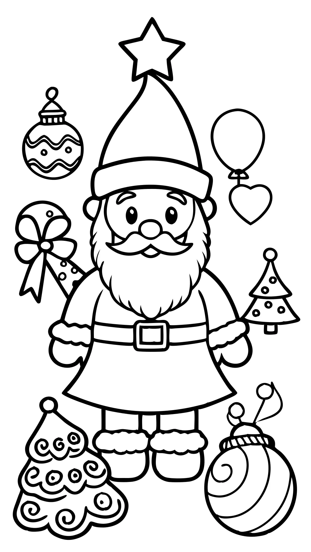 coloriages de Noël faciles à imprimer gratuits